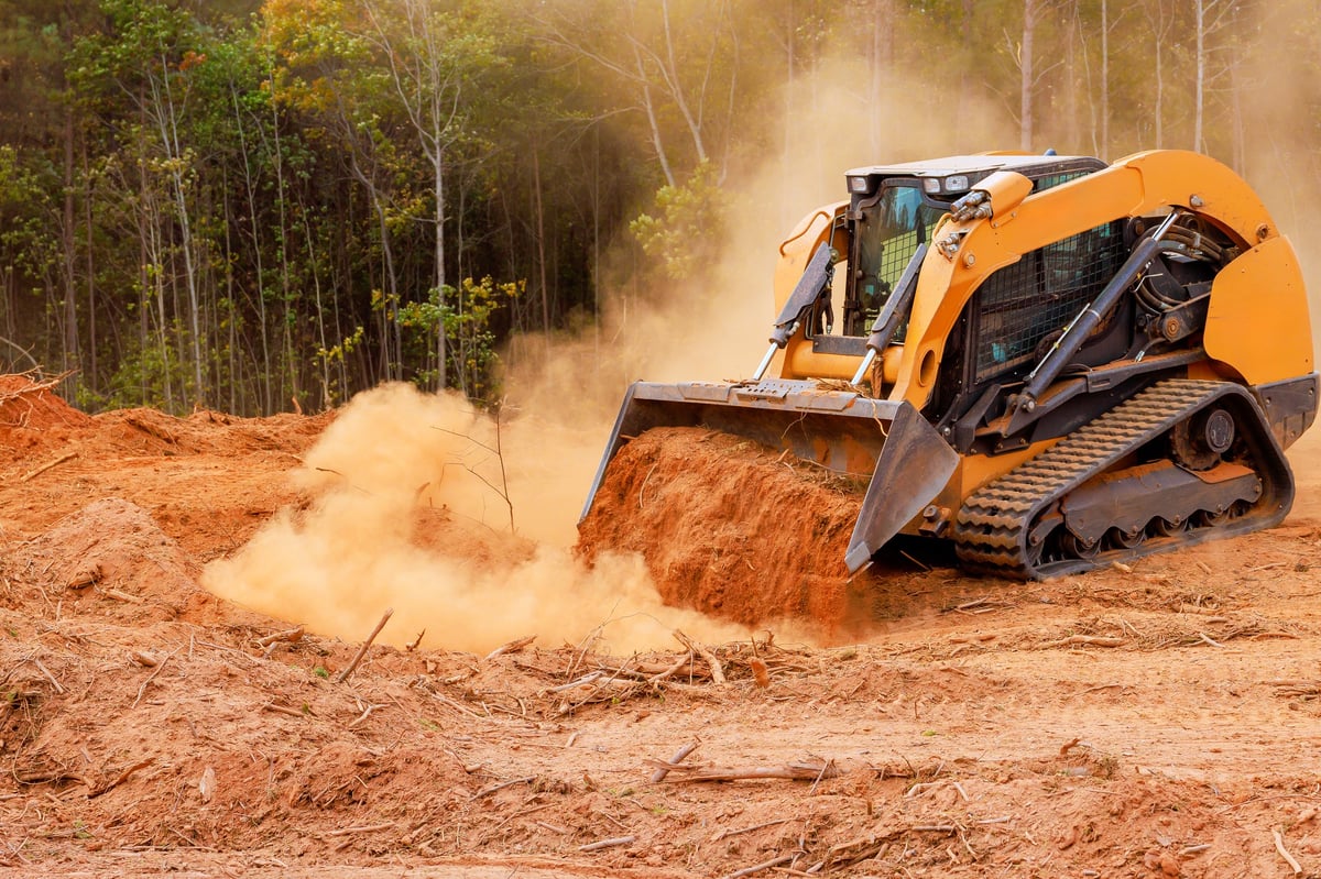 Land clearing preparing a site for development